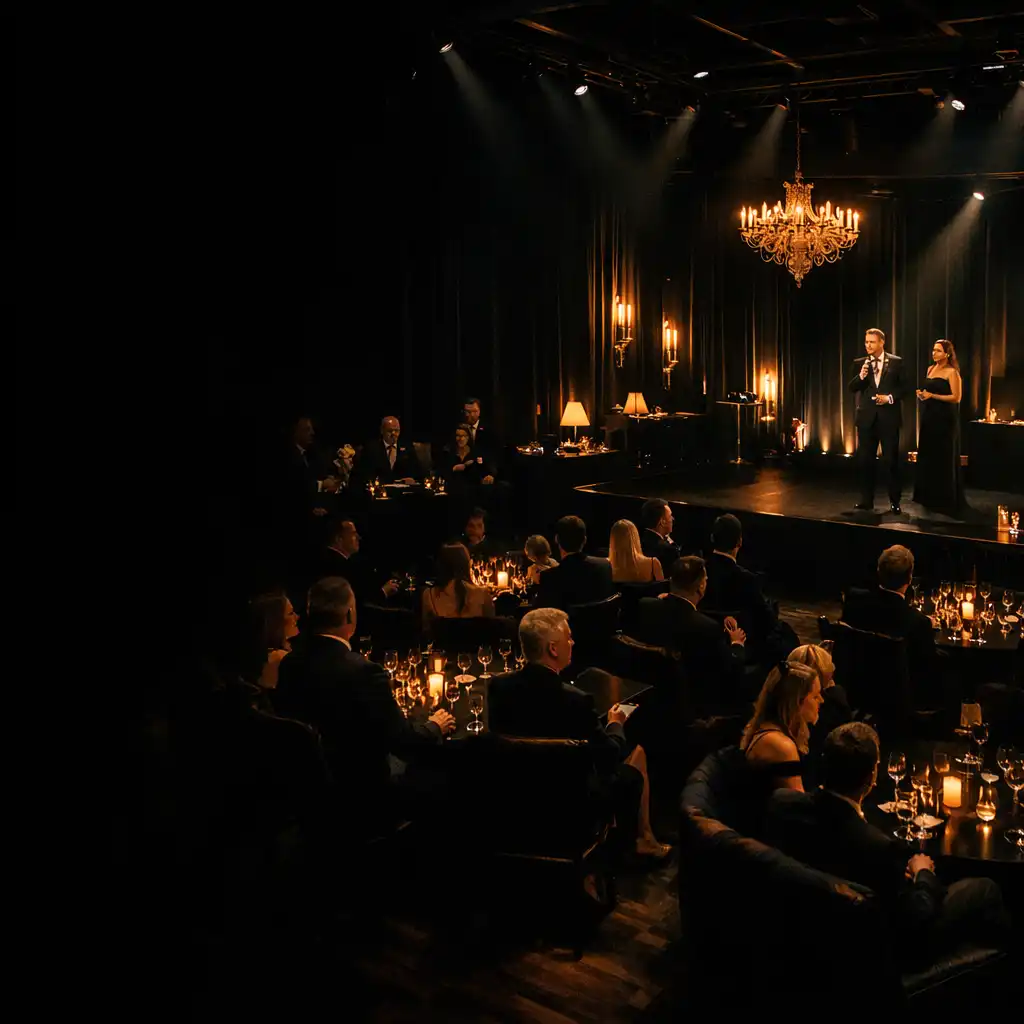Elegancki event nocny w stylu premium